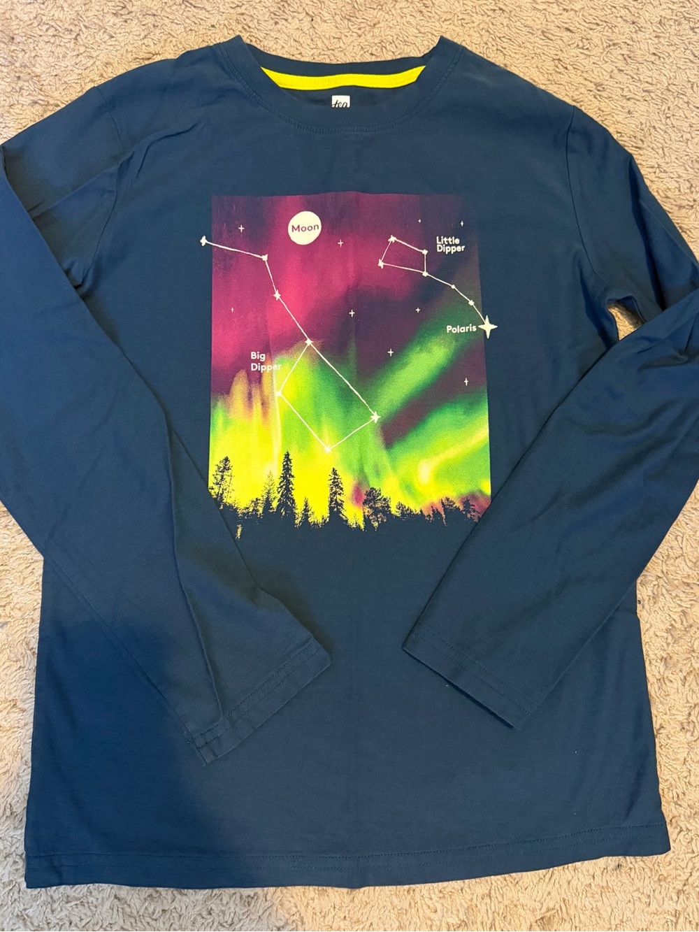 Boys Tea Collection LS Northern Lights Tee. EUC!